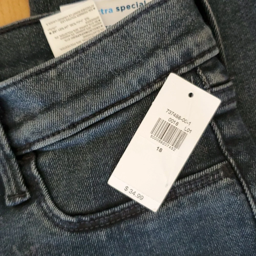 NWT Old Navy girls dark gray ballerina jeggings sz 18